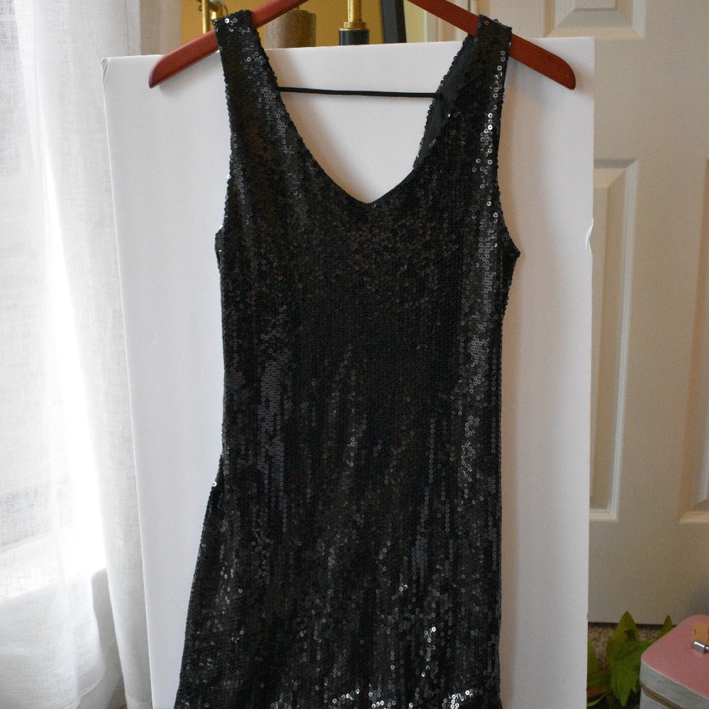 Black Sequin Dress
